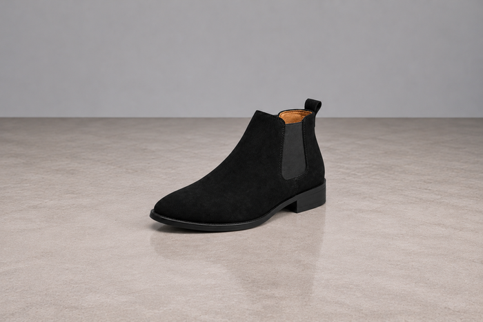 Men's Faux Leather Chelsea Boots – Elastic Side Ankle Boots