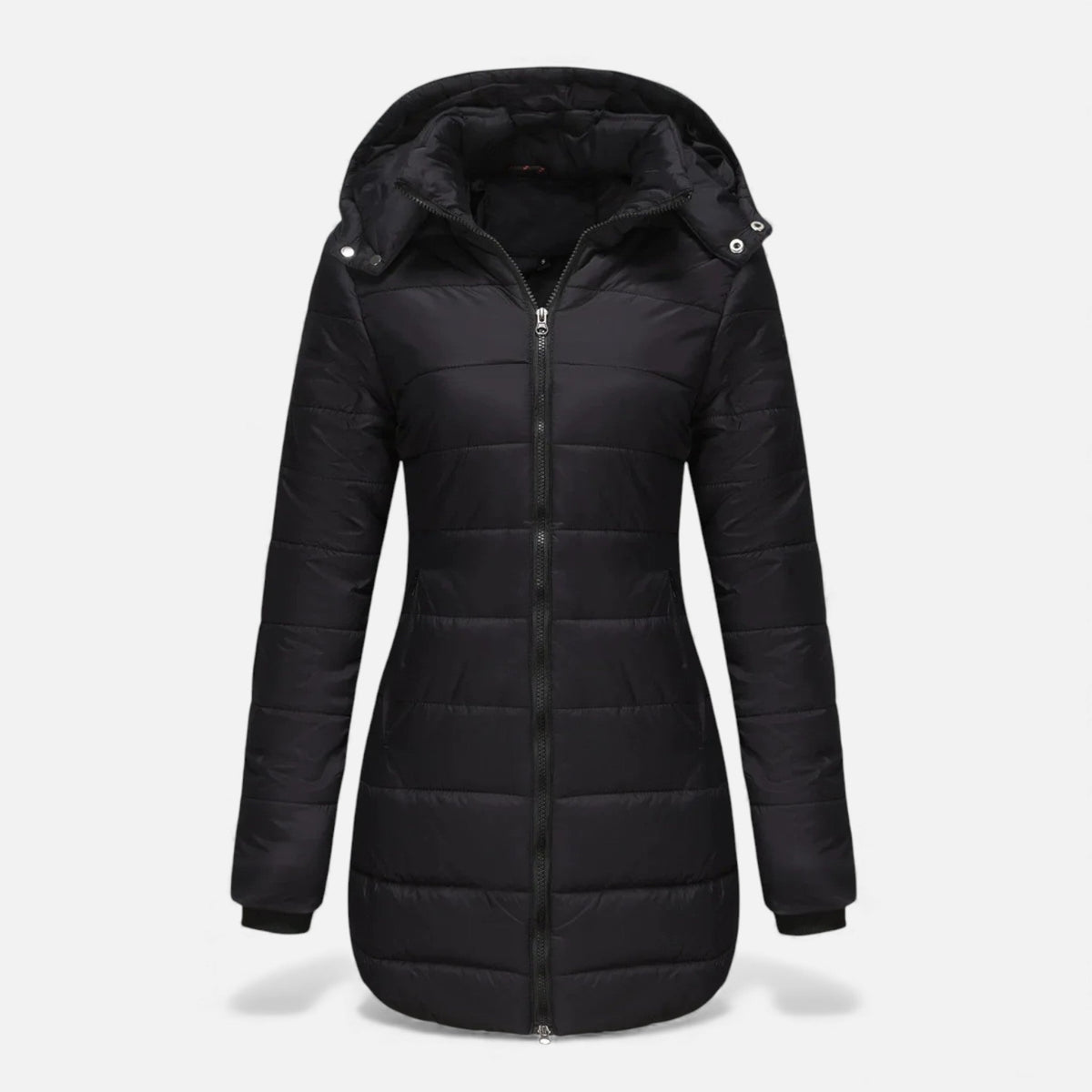 Women's Quilted Padded Jacket in Black