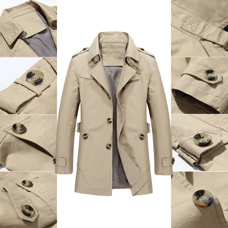 Men's Lightweight Long Trench Coat – image 7