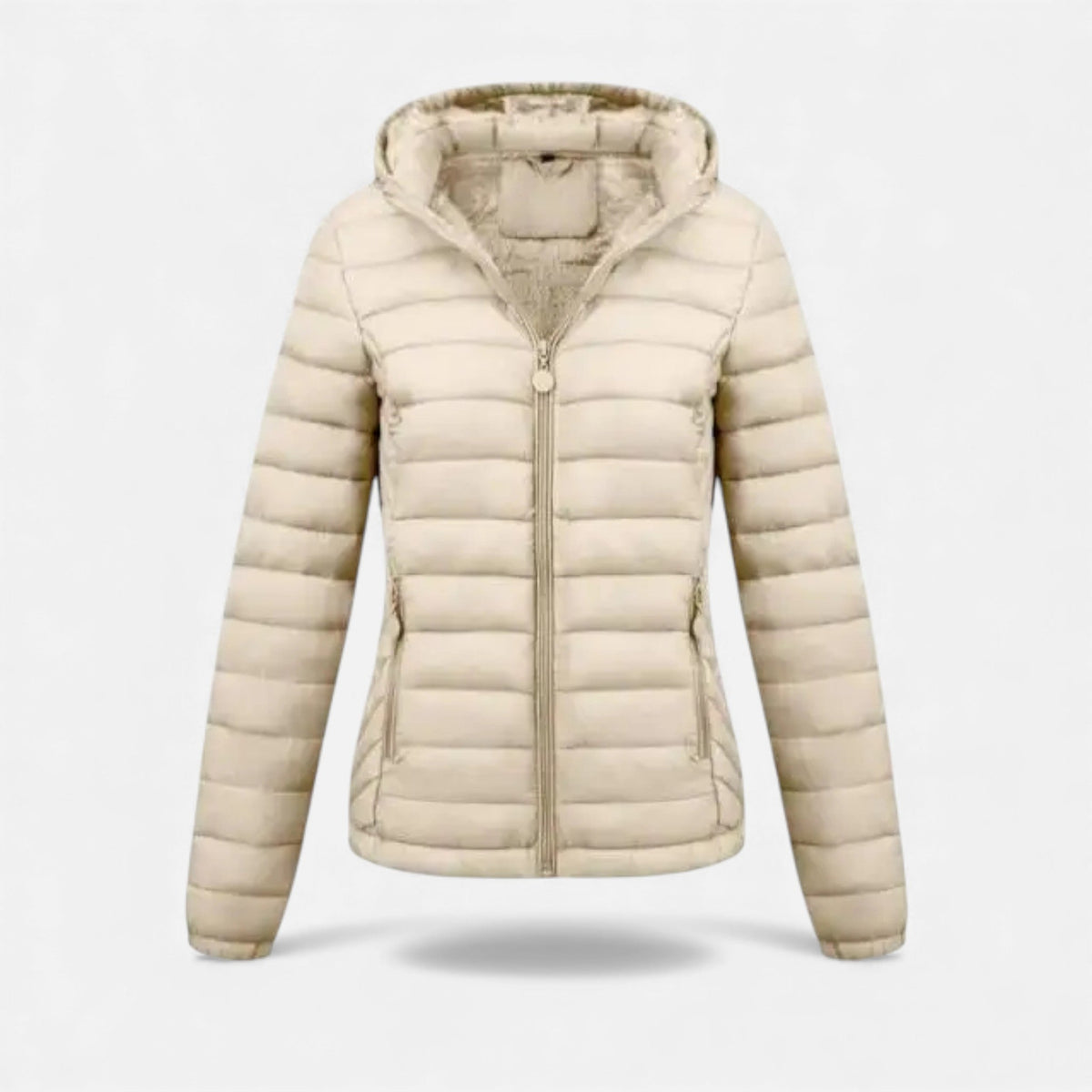 Women's Lightweight Hooded Jacket in Beige