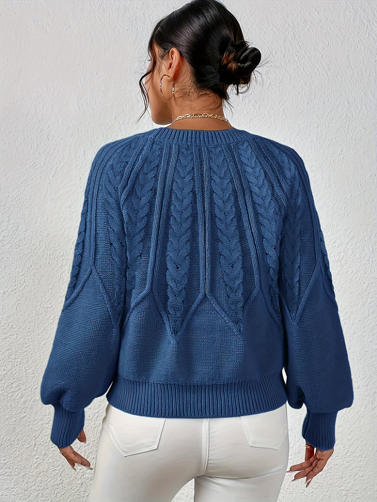 Women's Relaxed Cable Knit Sweater – view 20