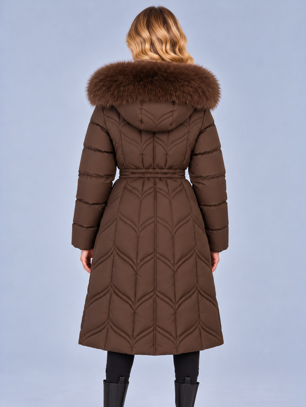 Women's Faux Fur Hooded Parka – Padded Winter Coat