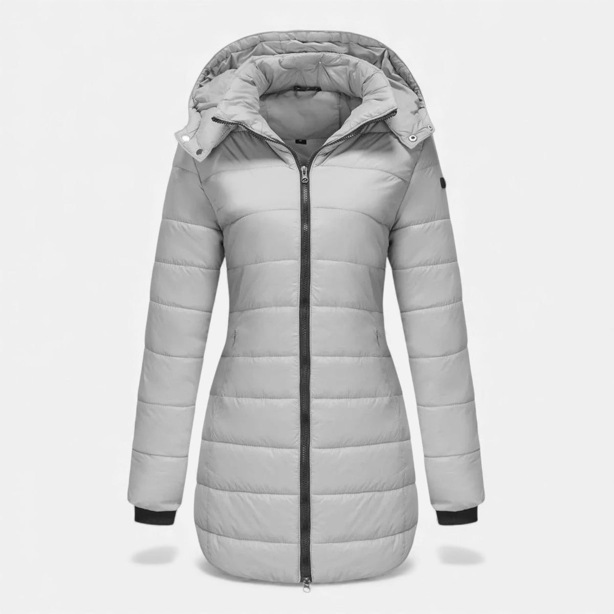 Women's Quilted Padded Jacket in Grey