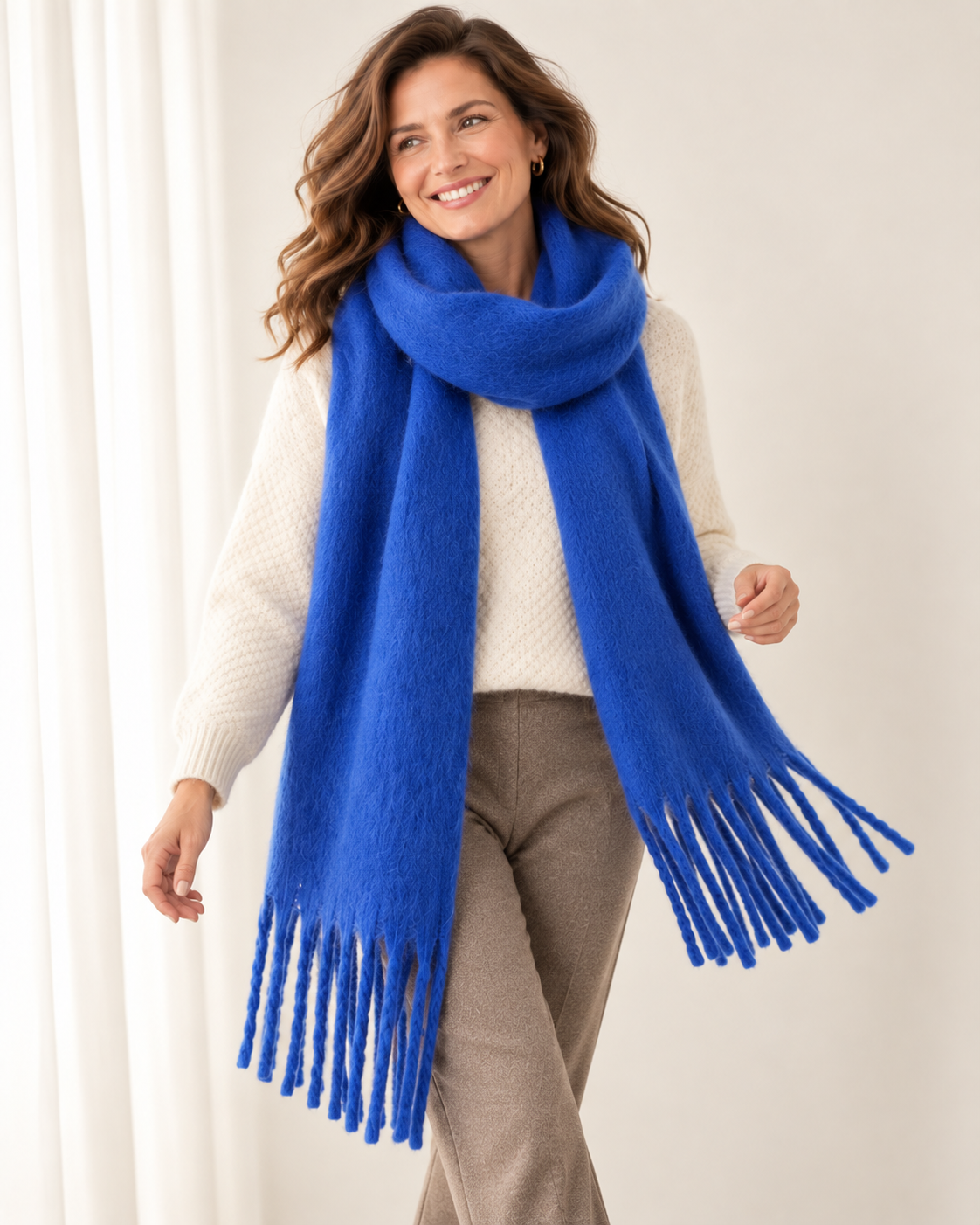 Women's Soft Cashmere Feel Scarf – Pashmina Style Winter Wrap