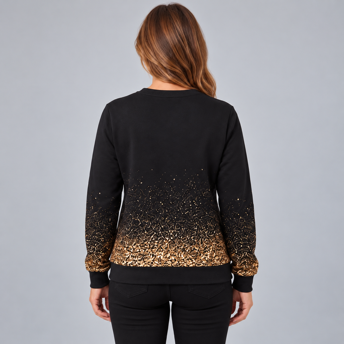 Women's sparkly gold snowflake Christmas jumper – Covert Club product photo 2