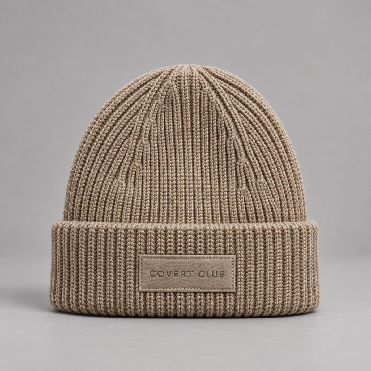 Dario Beige Rib Beanie