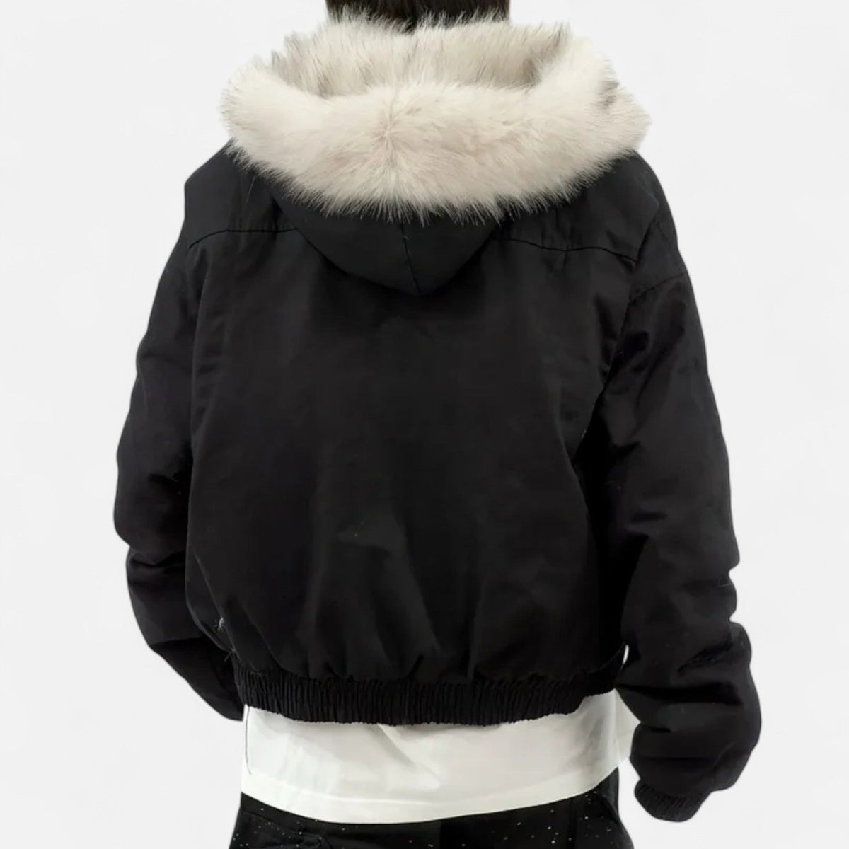 Women's Hooded Faux Fur Collar Winter Coat – image 5