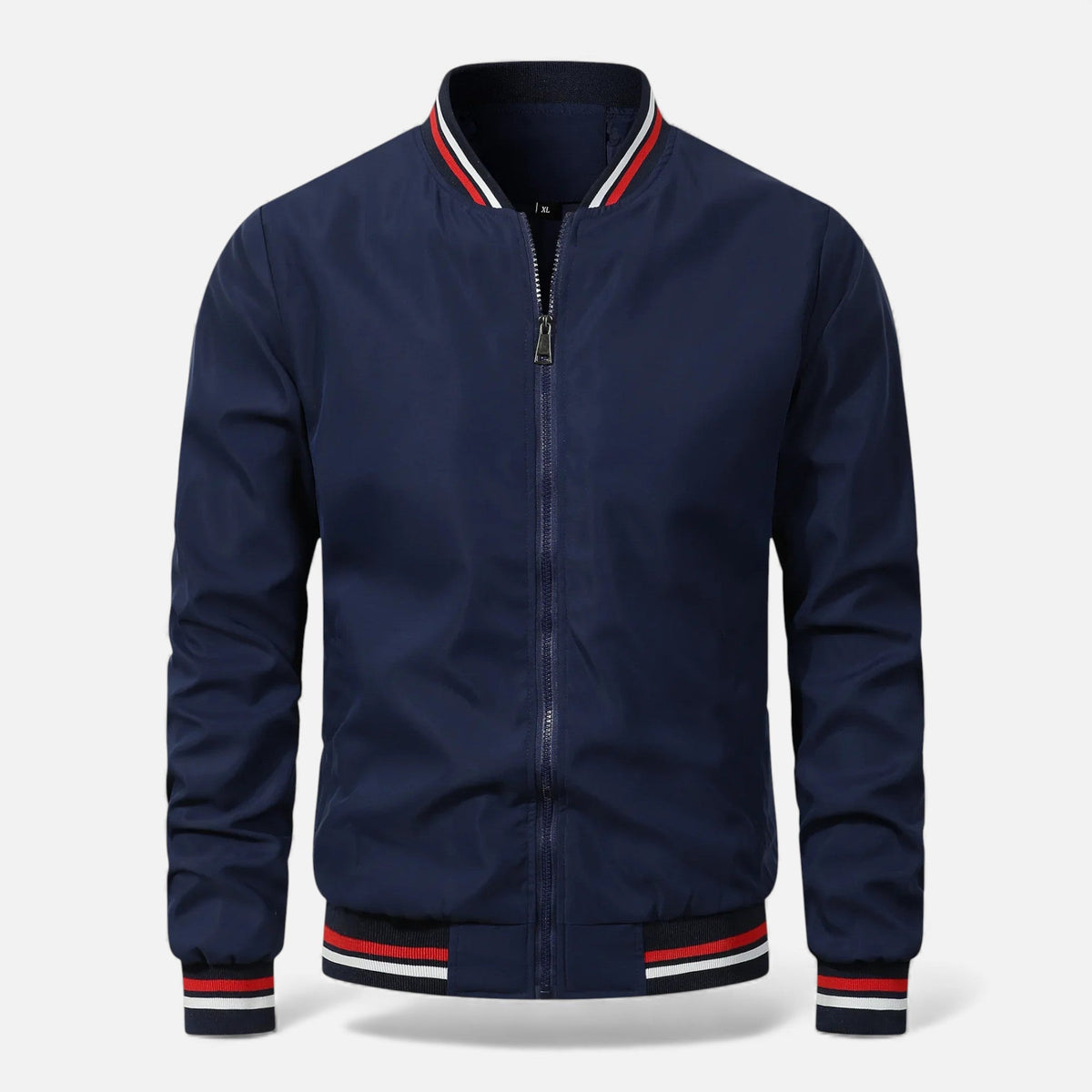 Men's Thick Padded Bomber Jacket in Navy