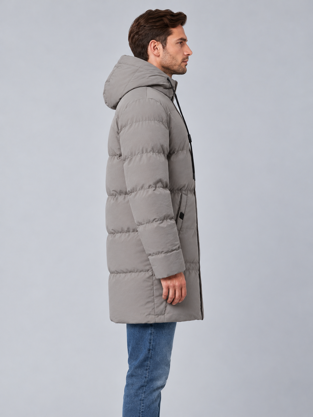 Men's Longline Hooded Parka – Insulated Winter Jacket