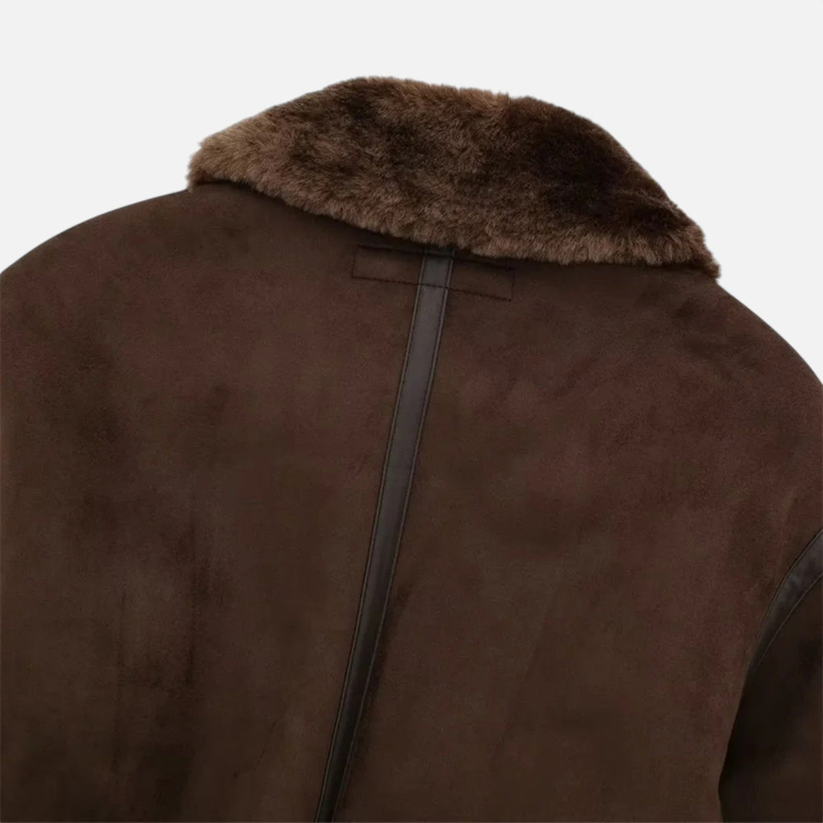 Women's Brown Bomber Jacket with Faux Fur Collar – image 5