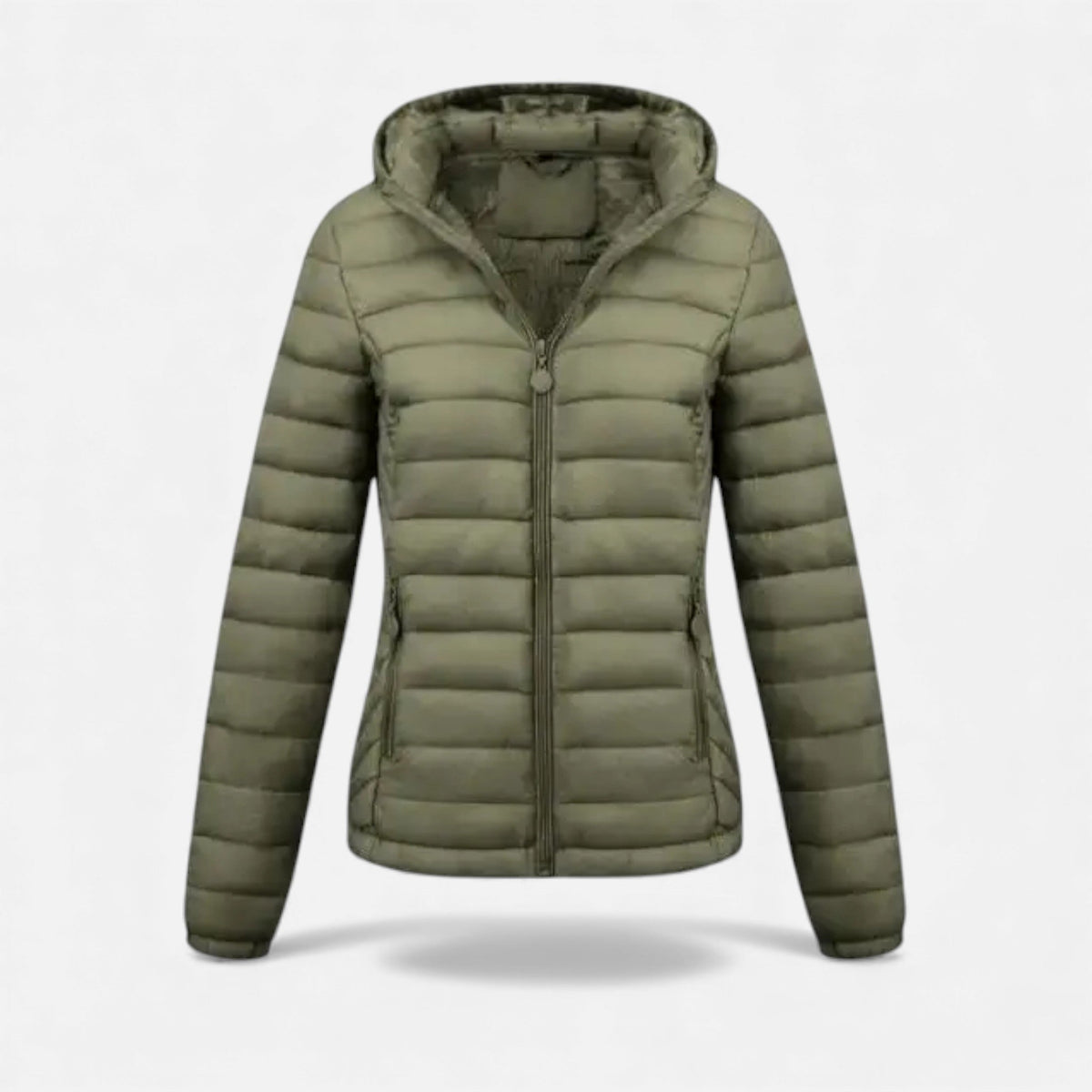 Women's Lightweight Hooded Jacket in Olive Green