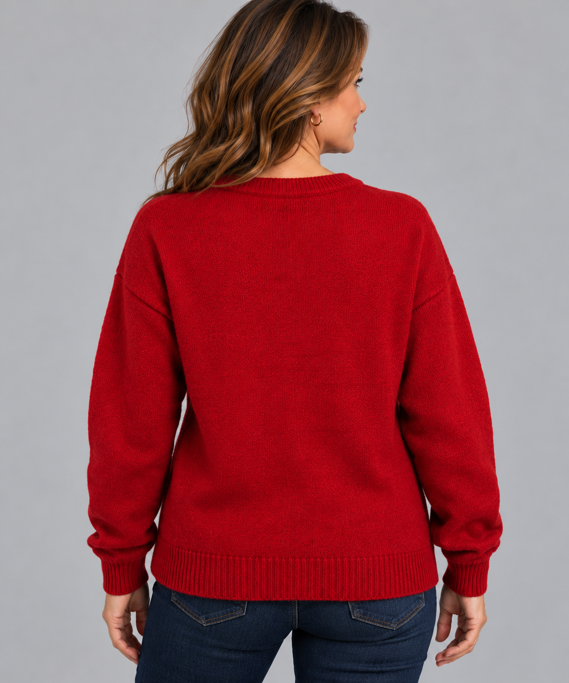 Women's fluffy festive cat Christmas jumper – Covert Club product photo 2