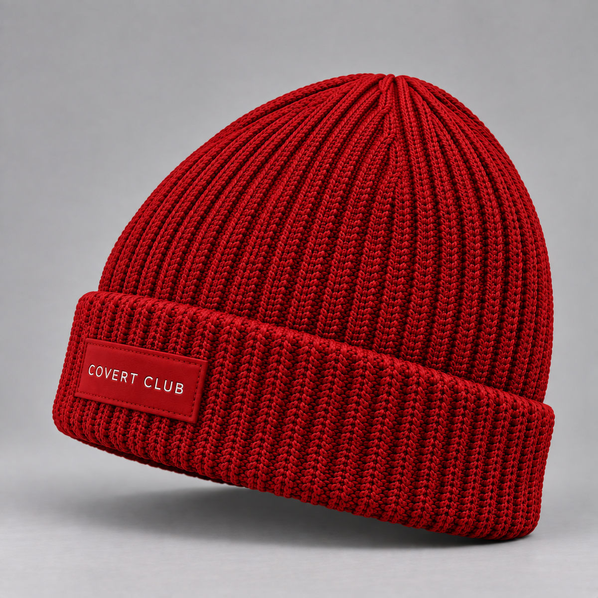 Sam Red Rib Beanie