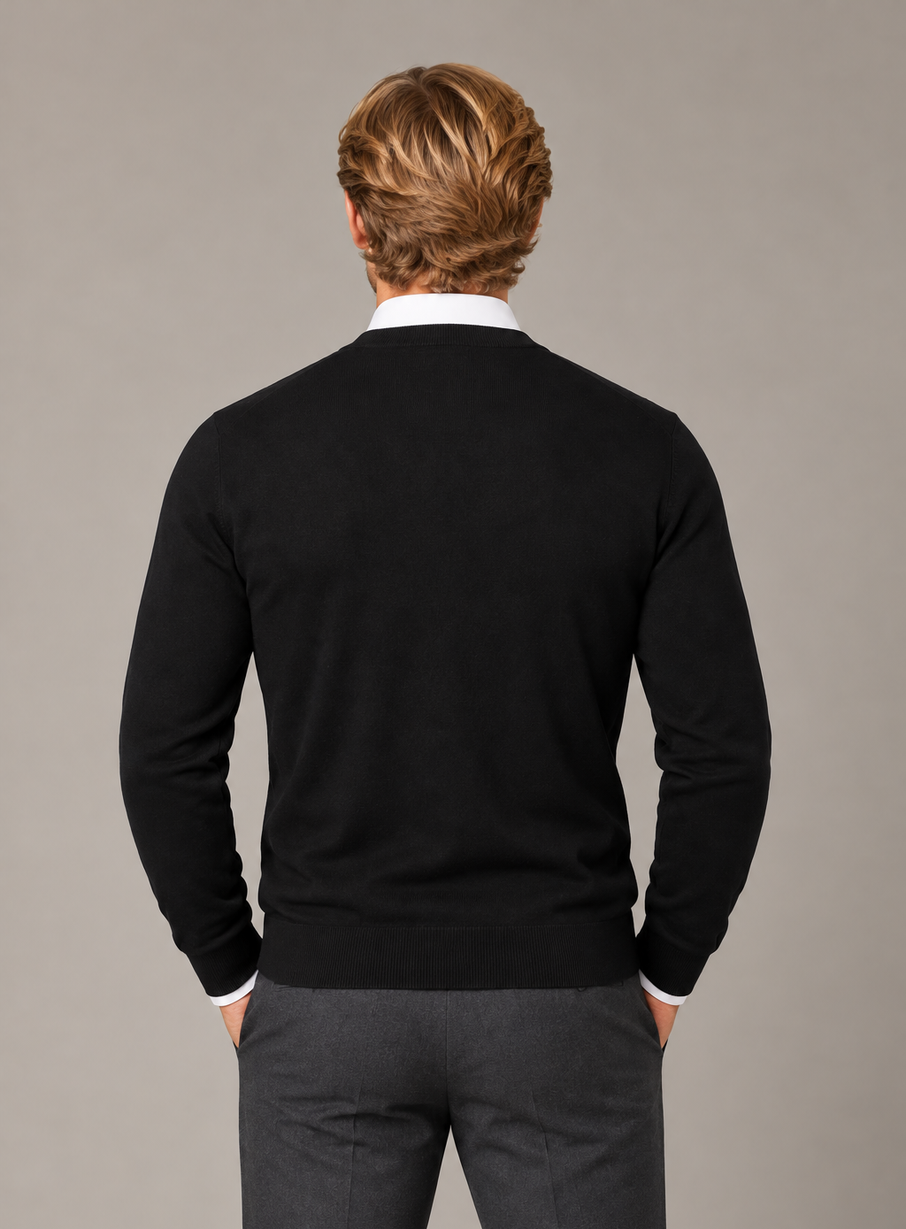 Men's V Neck Button Cardigan – Knit with Pockets