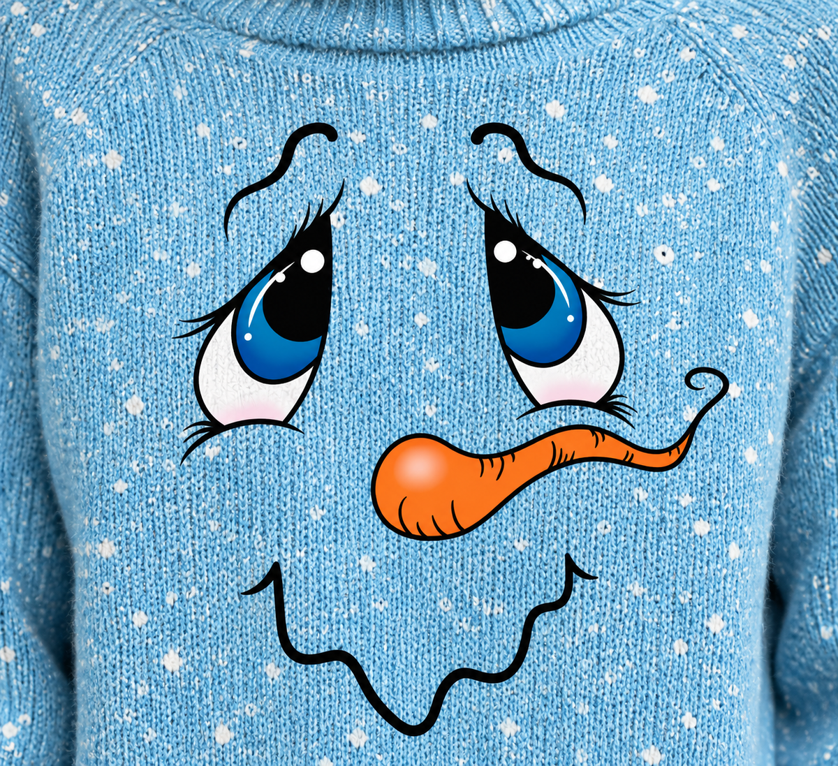 Women's snowman face high neck jumper – Covert Club product photo 4