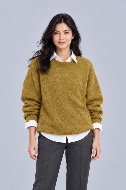 Women's Oversized Cashmere Jumper – Crew Neck Knit