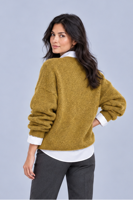 Women's Oversized Cashmere Jumper – Crew Neck Knit