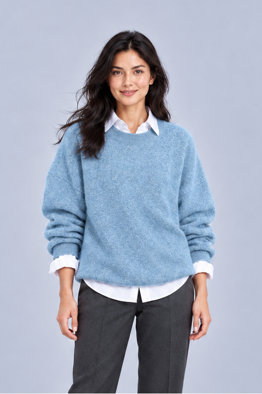 Women's Oversized Cashmere Jumper – Crew Neck Knit