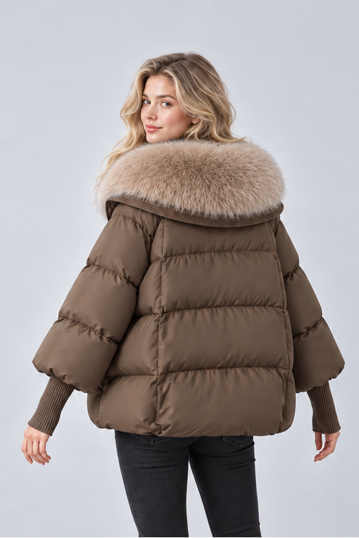 Women's Faux Fur Collar Parka – Padded Winter Coat