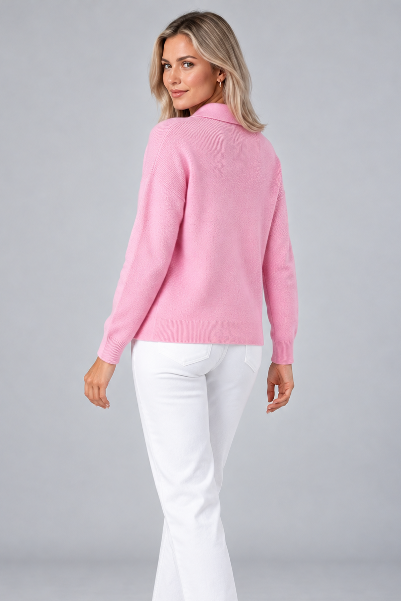 Women's Collared Knit Cardigan – Button Front Long Sleeve