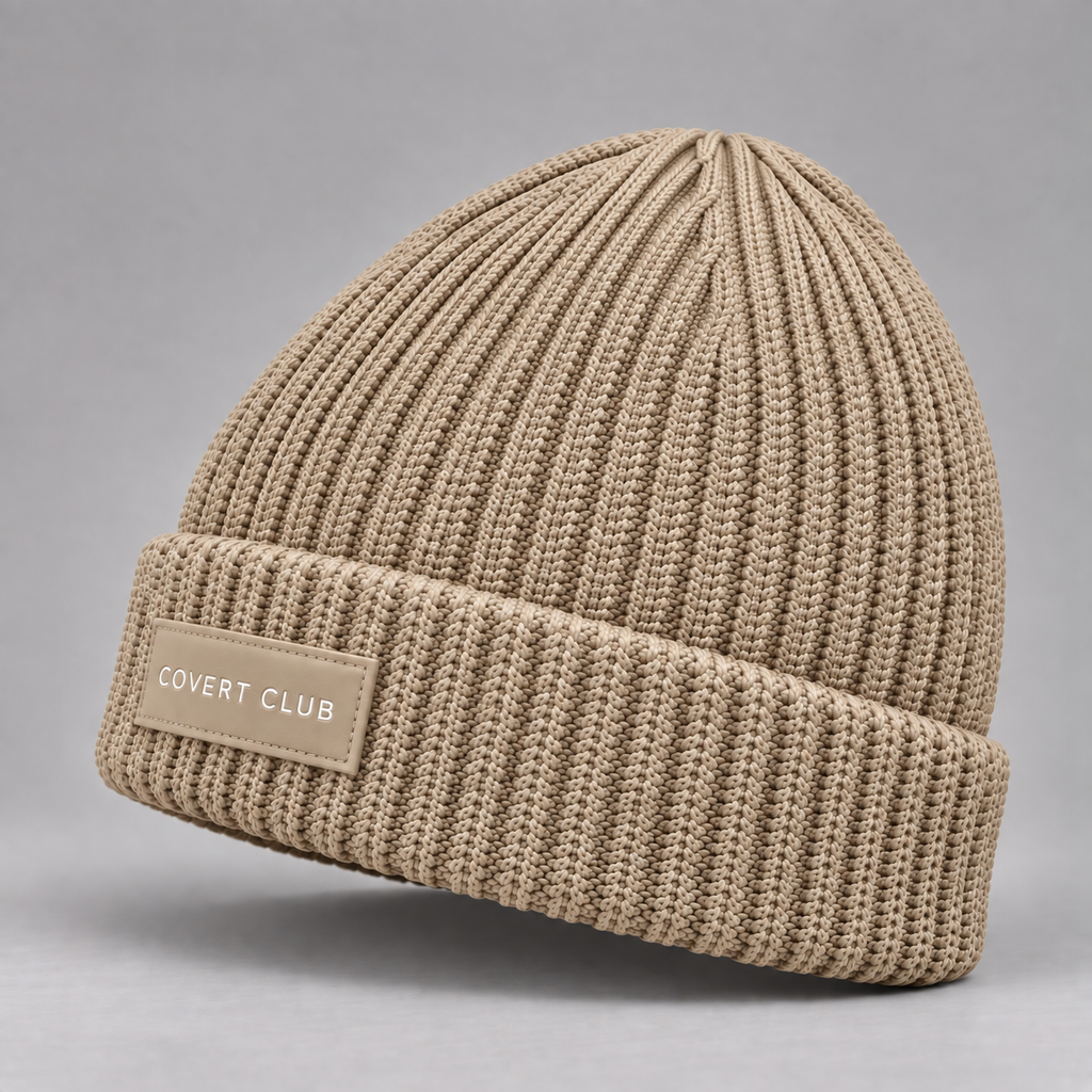 Dario Beige Rib Beanie