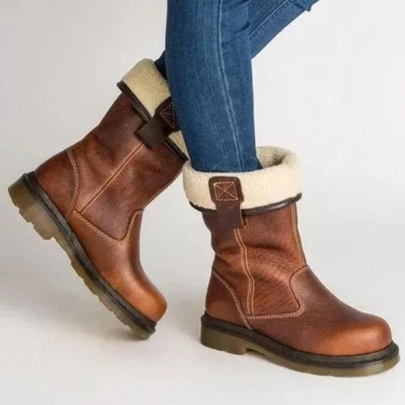 Women's Tall Brown Faux Leather Boots