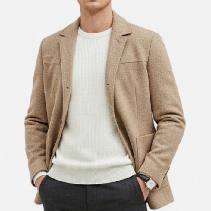 Men's Wool Blend Lapel Blazer – image 1