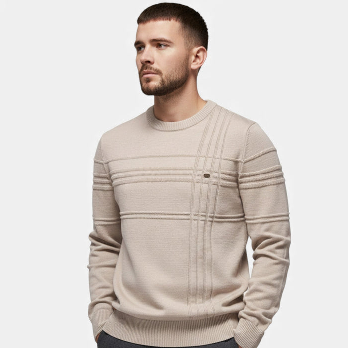 Men's Slim Fit Textured Knit Jumper – image 1