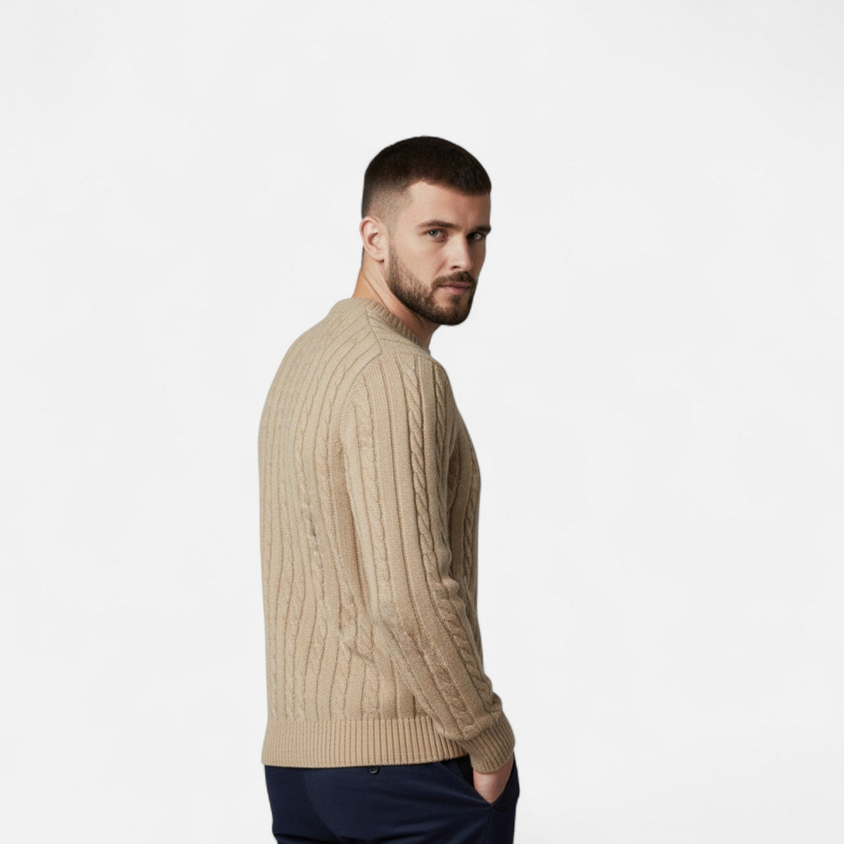 Men's Cotton Blend Crew Neck Jumper – image 2