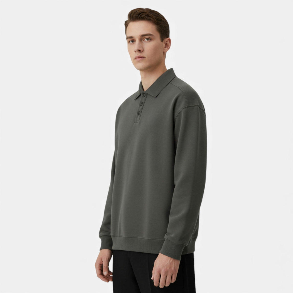 Men's Knitted Polo Jumper – image 2