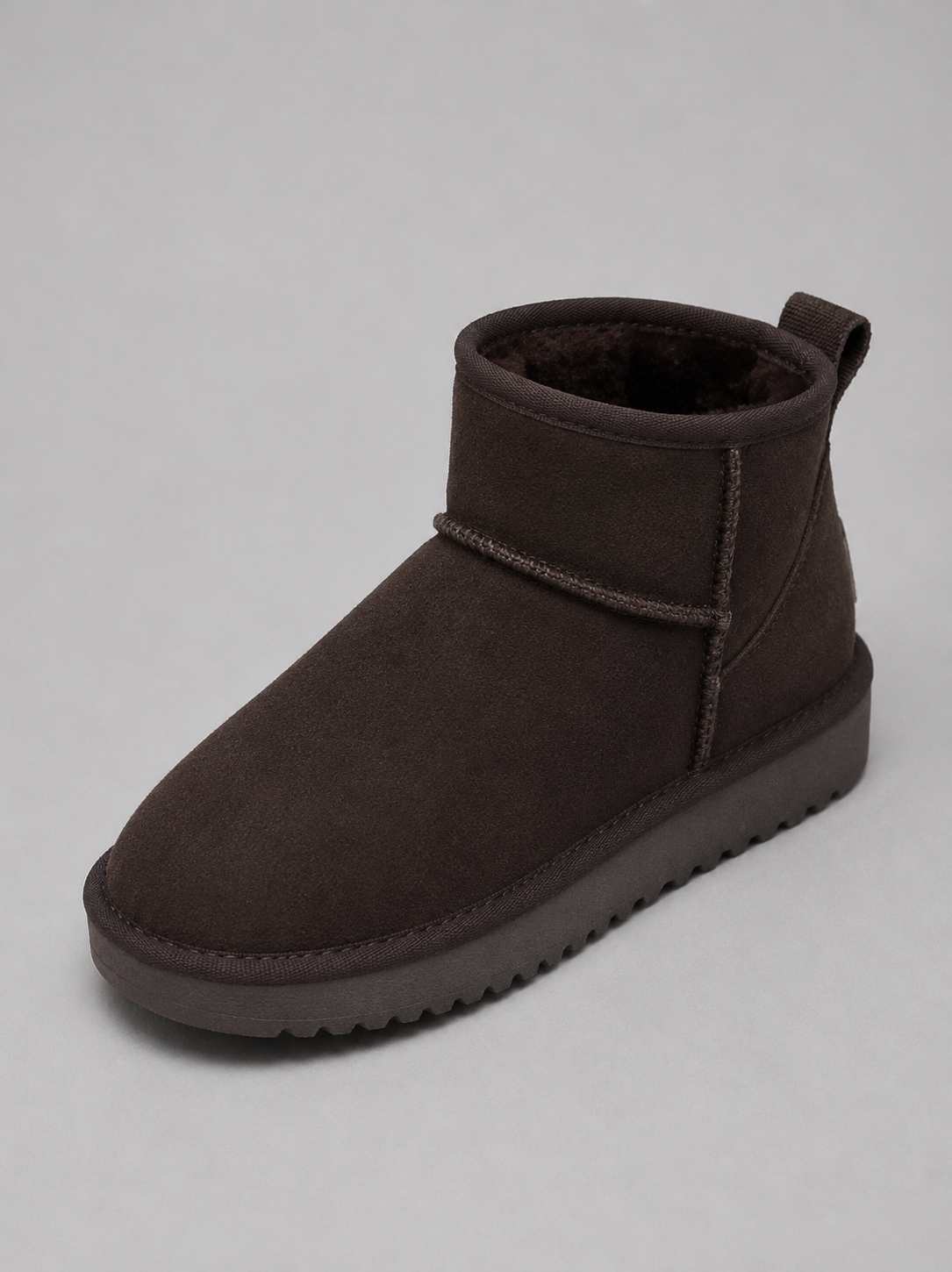 Women's Faux Shearling Lined Ankle Boots in Grey – view 2