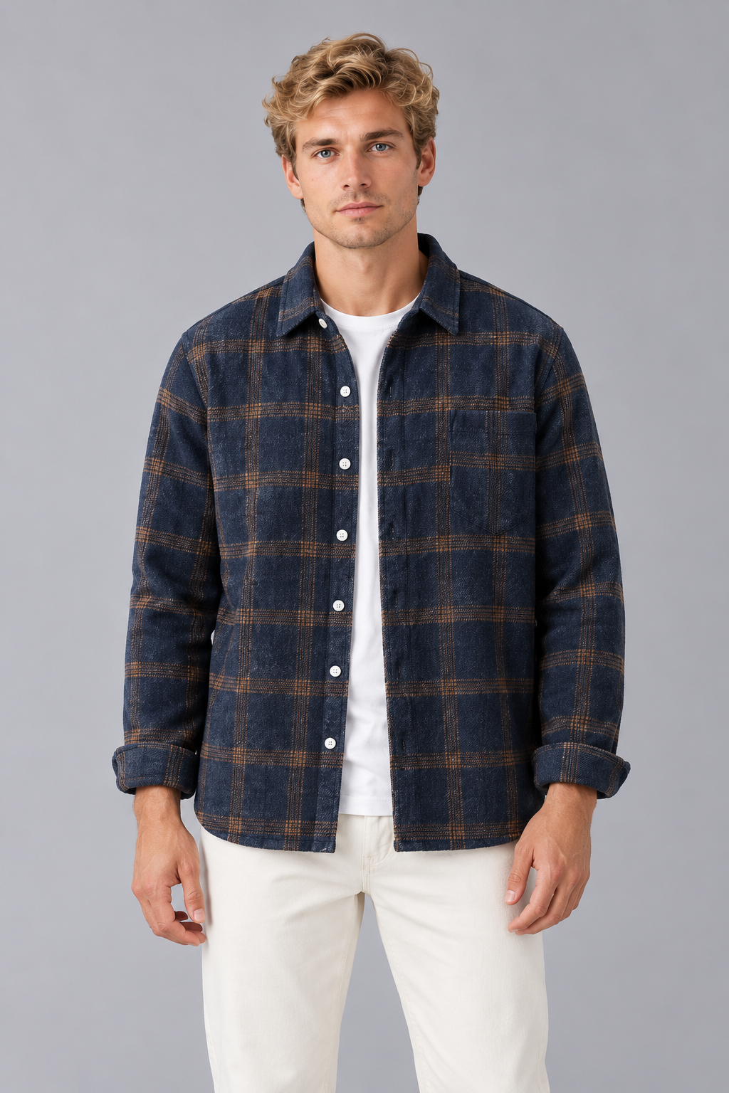 Men's Lumberjack Check Shirt – Brushed Long Sleeve