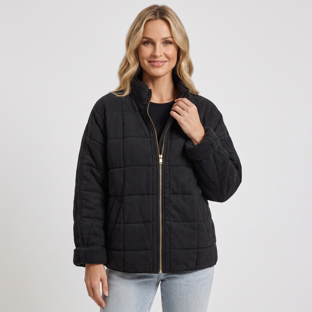 Women's Lightweight Quilted Jacket in Black