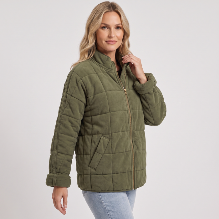 Women's Lightweight Quilted Jacket in Green