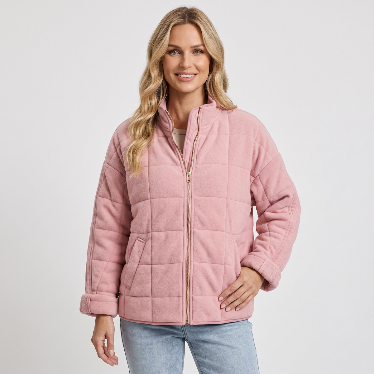 Women's Lightweight Quilted Jacket in Pink