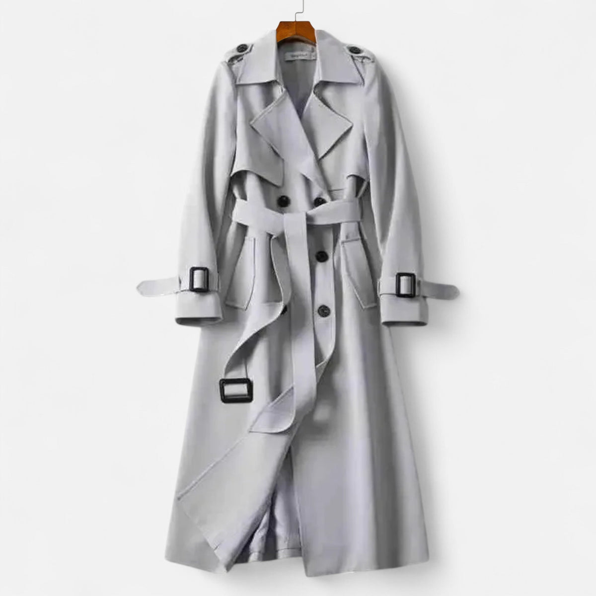 Women's Classic Longline Over-Knee Coat in Grey