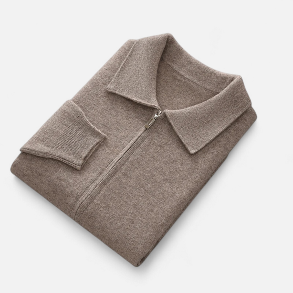Men's Polo Collar Zip Through Cardigan – image 4