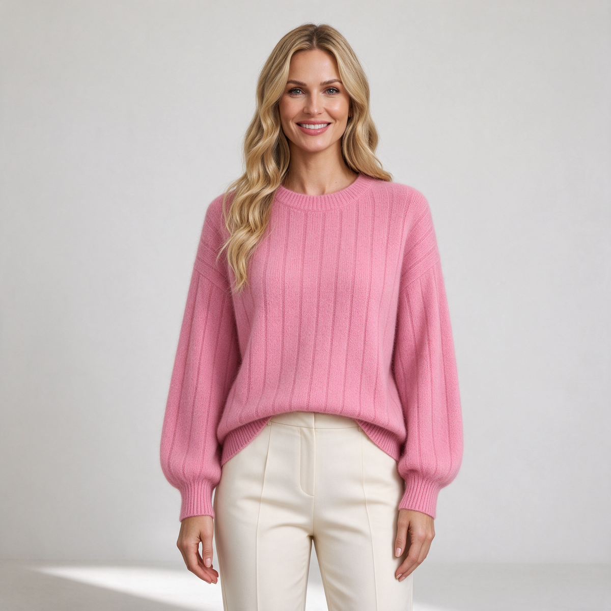 Women's 100% Cashmere Crew Neck Jumper – Classic Soft Knit