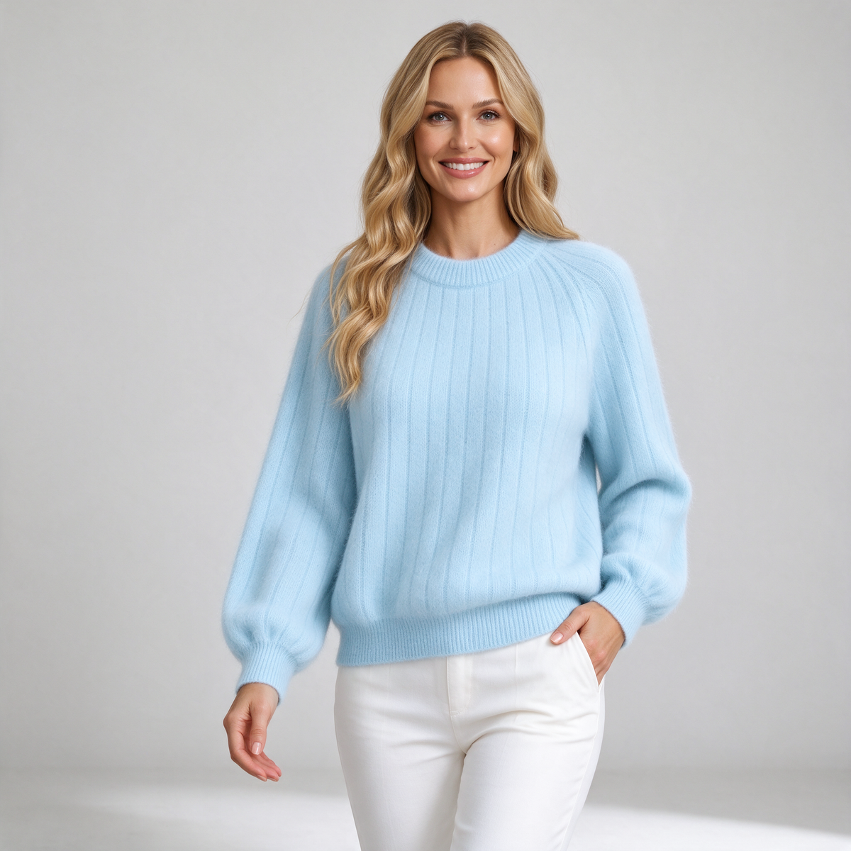 Women's 100% Cashmere Crew Neck Jumper – Classic Soft Knit
