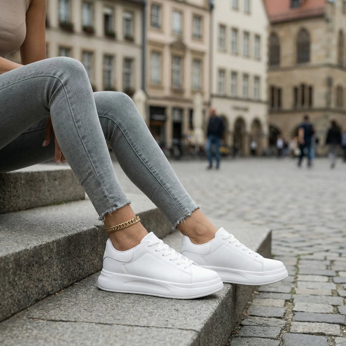 Women's White Cushioned Trainers – view 1