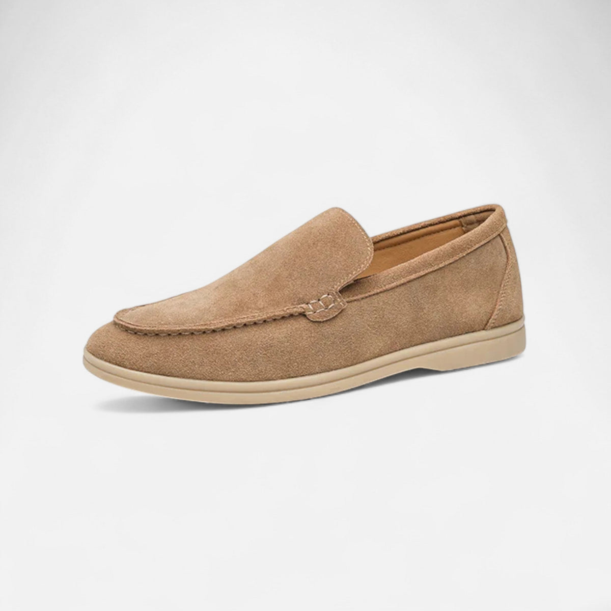 Men's Faux Suede Loafers in Brown