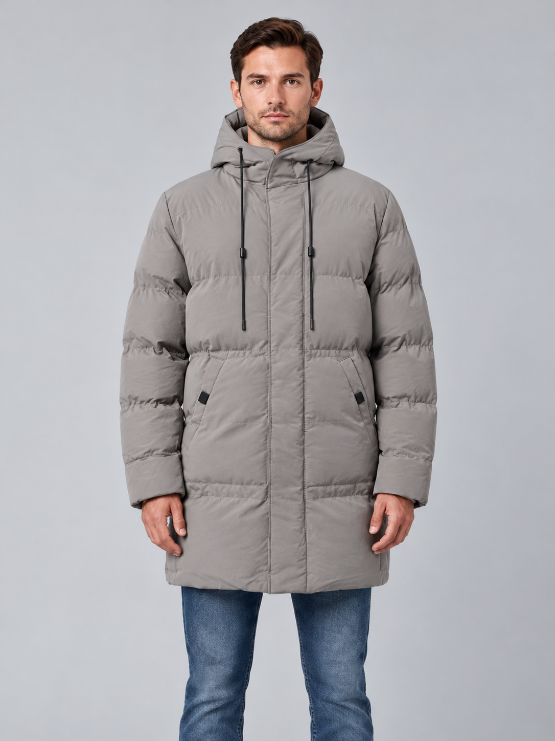 Men's Longline Hooded Parka – Insulated Winter Jacket