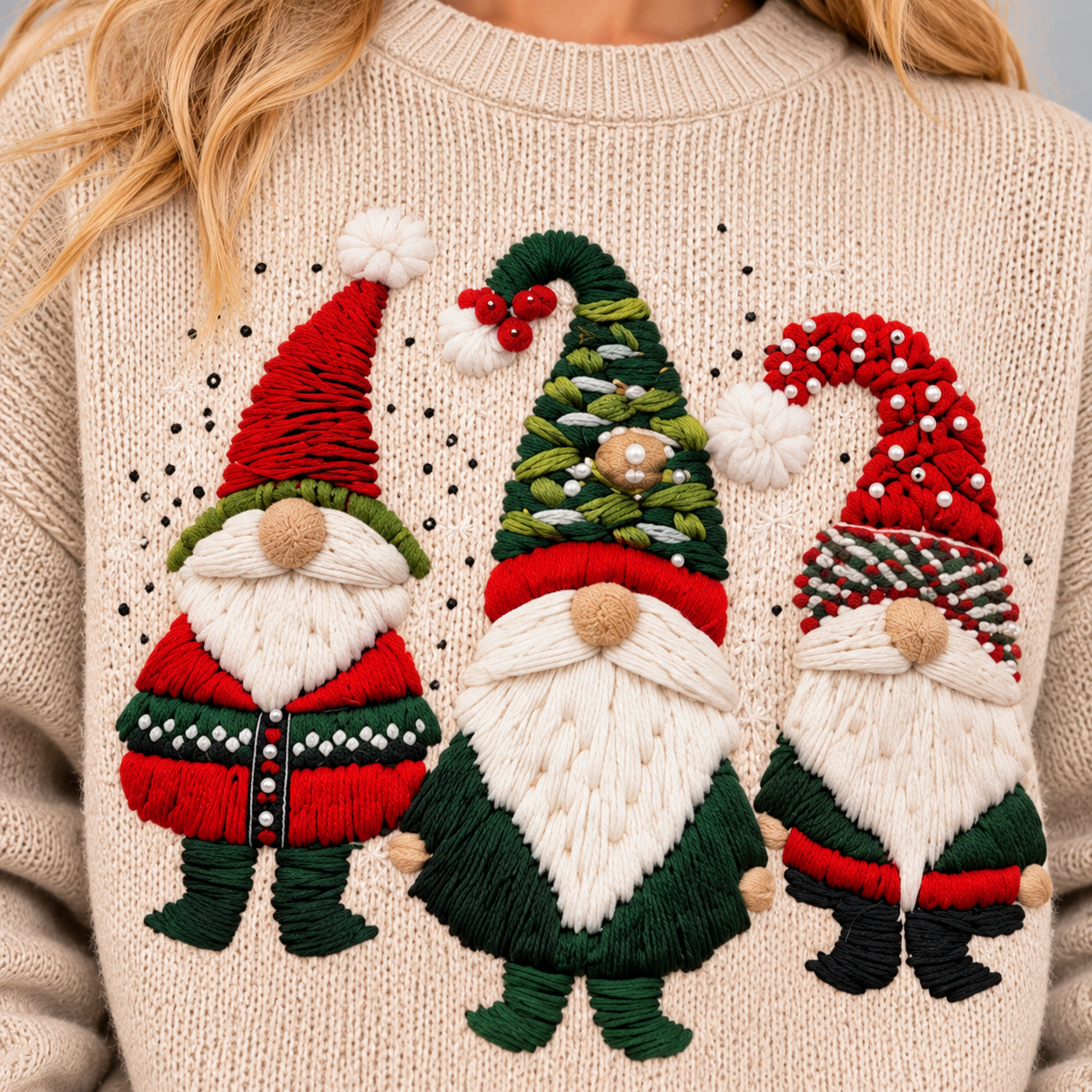 Women's festive gnome Christmas jumper – Covert Club product photo 4