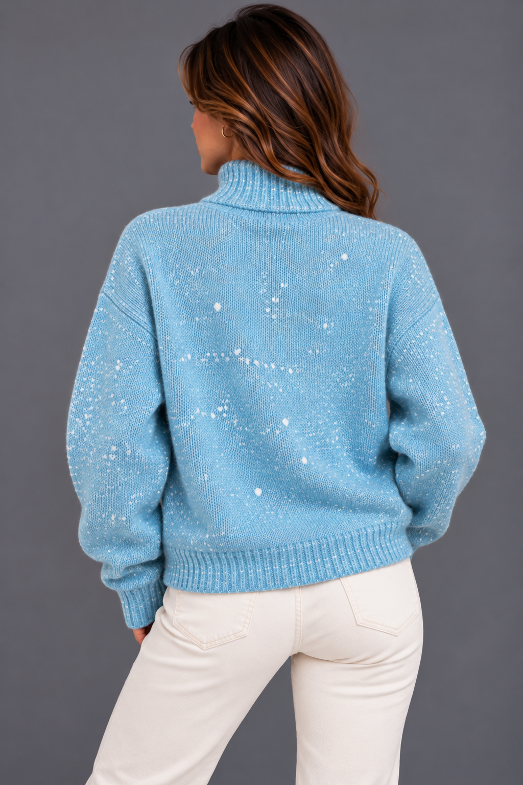 Women's snowman face high neck jumper – Covert Club product photo 3