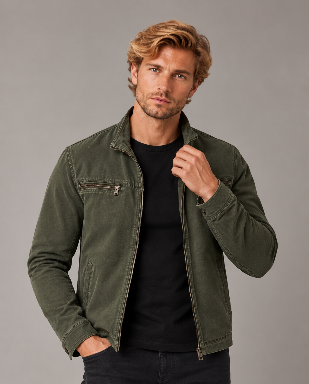 Men's Lightweight Cotton Jacket – Smart Casual Layer