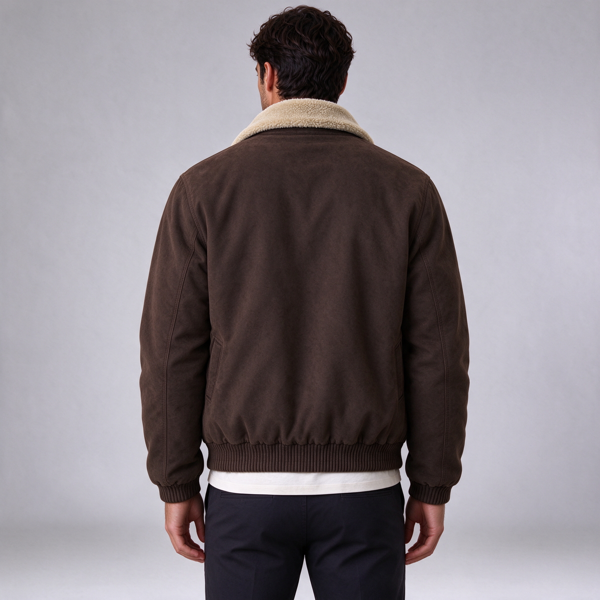 Men's Fleece Lined Bomber – High Neck Zip Jacket