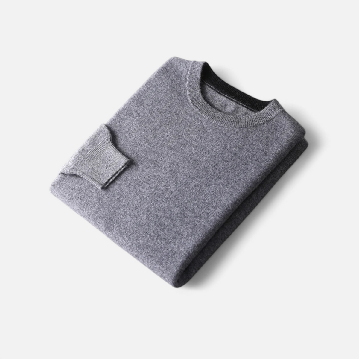 Men's Oversized Colour-Contrast Knit Jumper in Grey