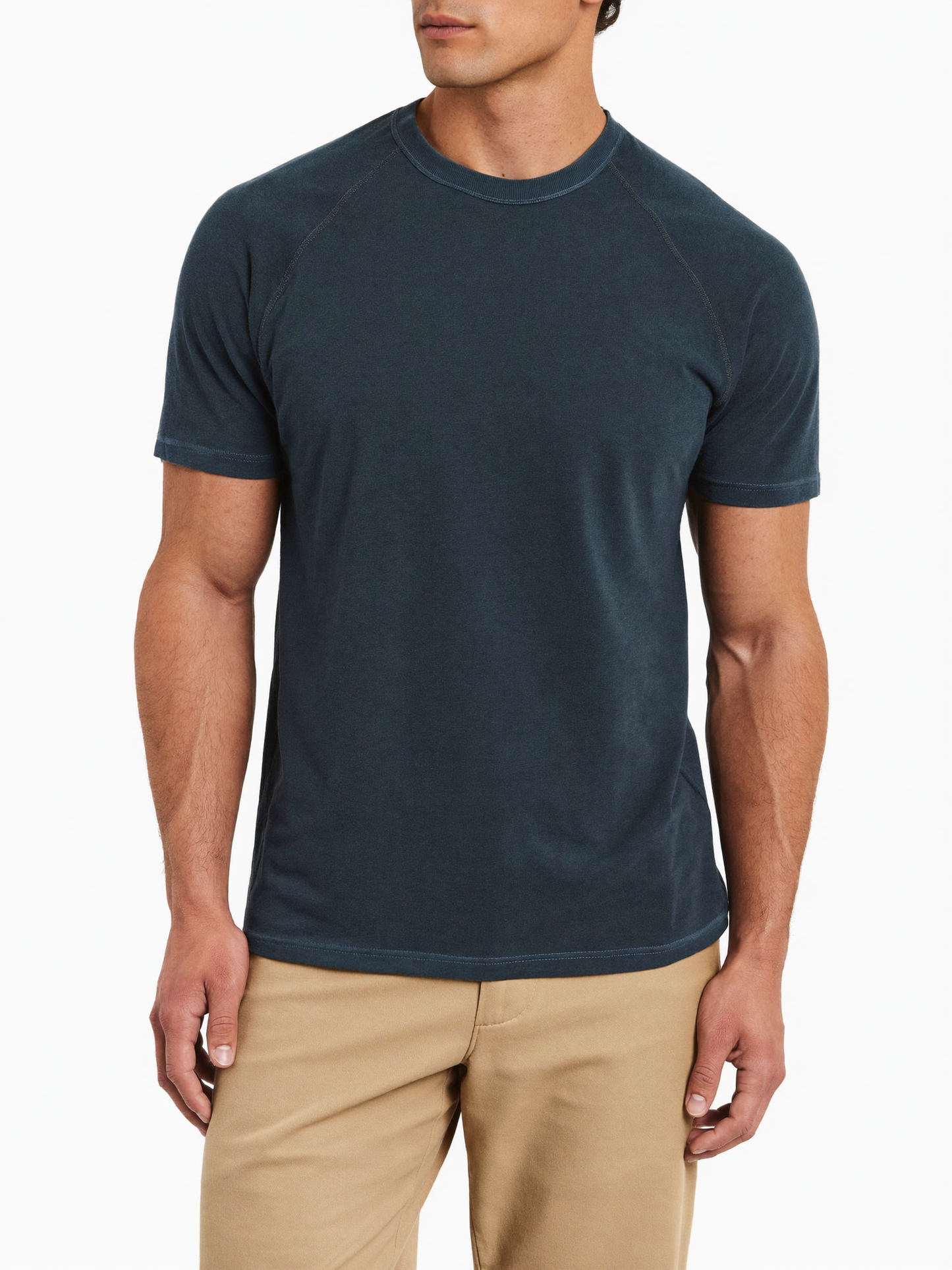 The Basic T worn - Navy Blue (final)