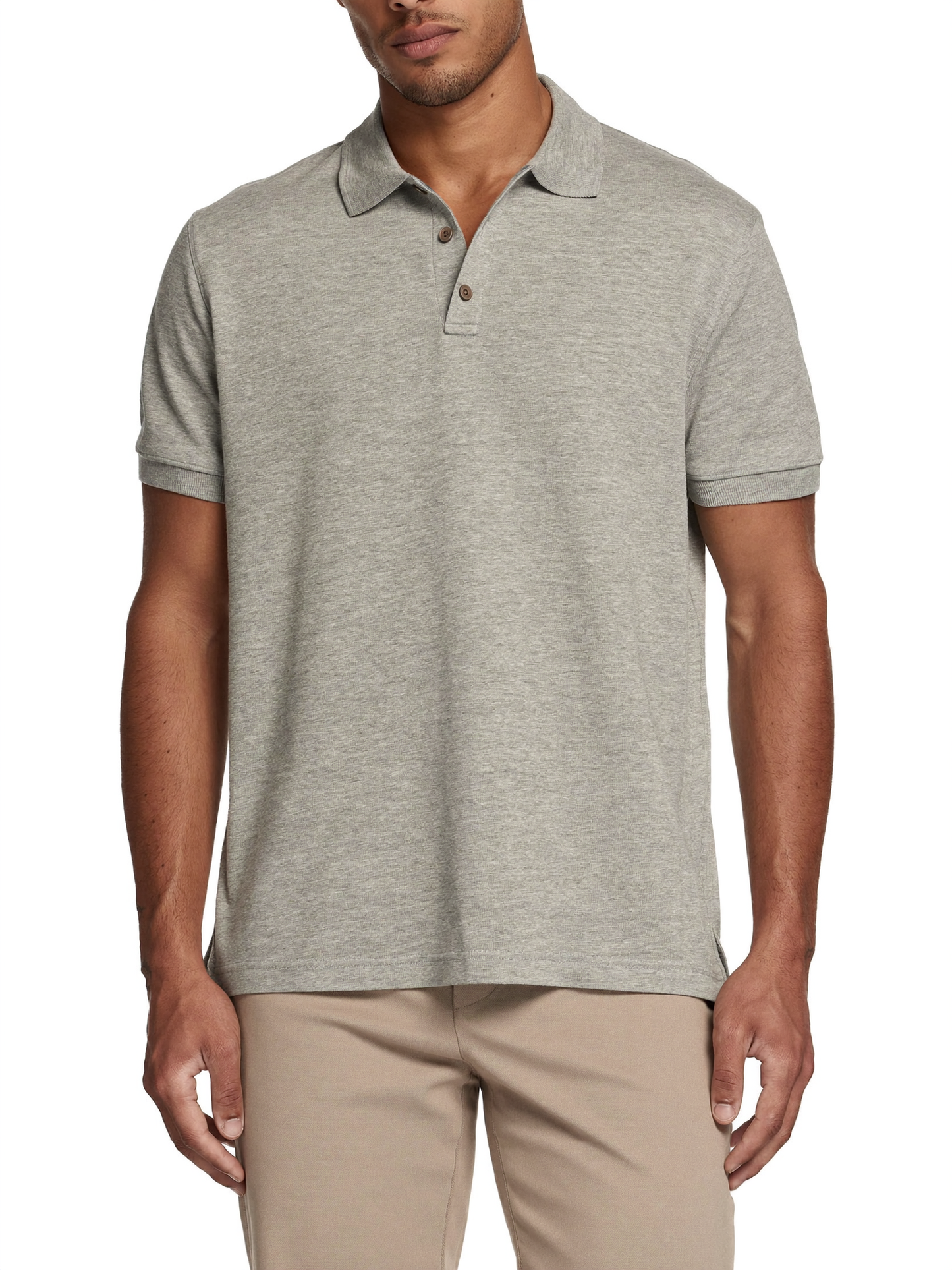 The Classy Polo worn - Light Grey (fixed)