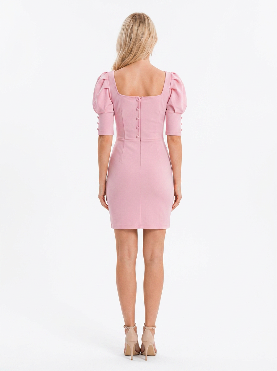 Covert Club butterfly shoulder dress, back view
